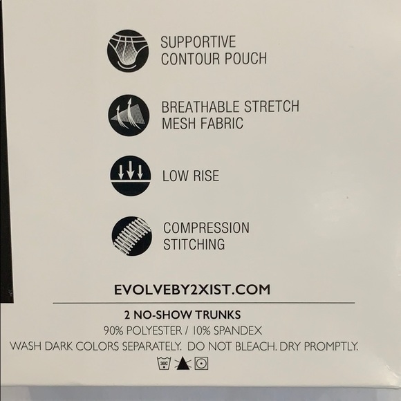 2(X)-IST 2 Micro Mesh No-Show Men’s Trunks - Picture 2 of 2